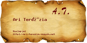 Ari Terézia névjegykártya