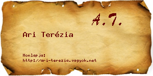 Ari Terézia névjegykártya