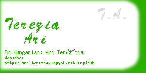 terezia ari business card